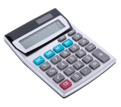 close-up-calculator-against-white-background